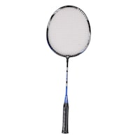 Matrix Smash Junior Kids' Aluminum & Steel Badminton Racquet/Racket, Black/Blue, 23-in Front_Flat