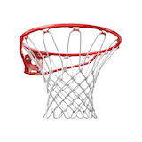 Spalding Standard Steel Basketball Replacement Rim w/ All-Weather Net & Mounting Hardware Front_Angled_Right