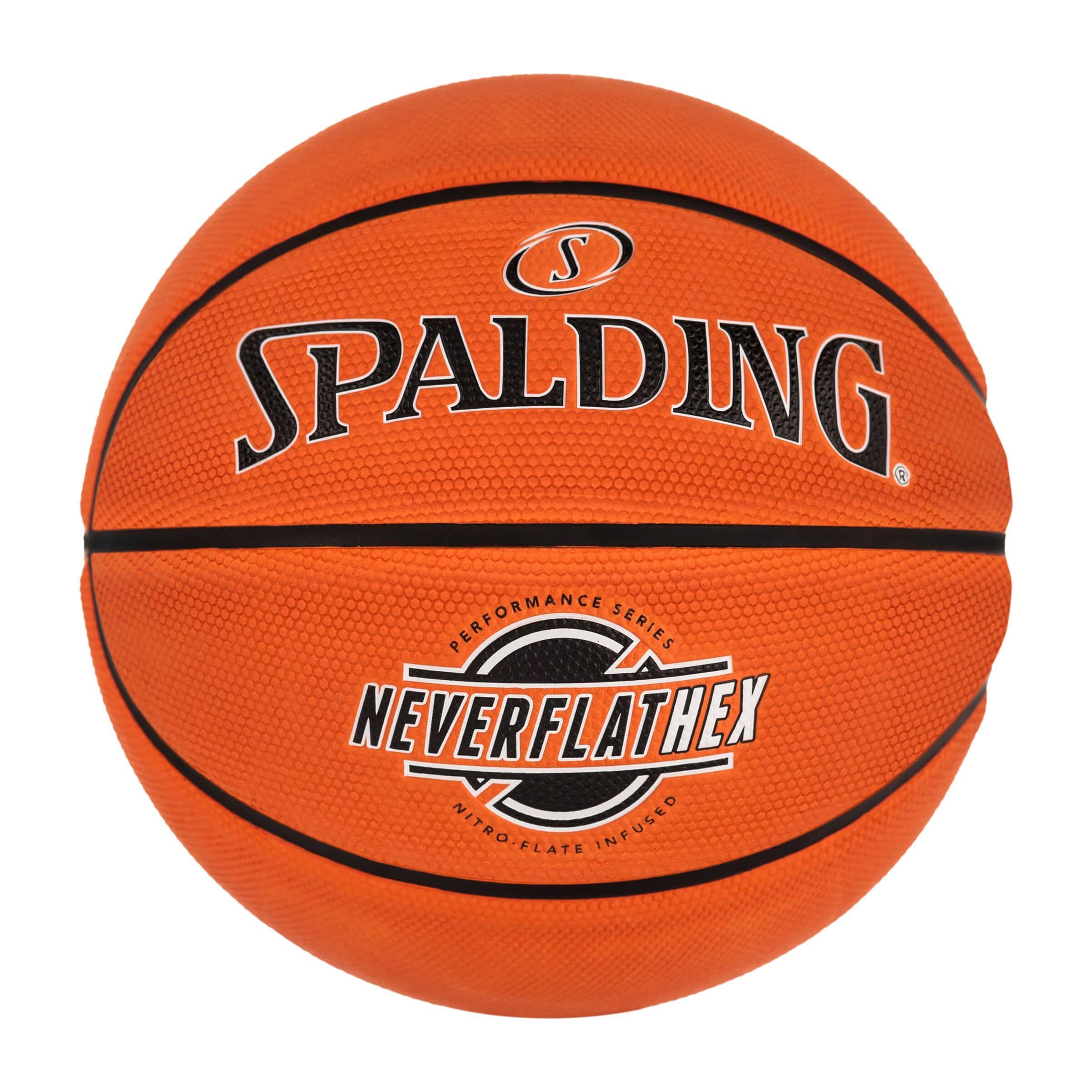 Spalding NeverFlat Hex Outdoor Rubber Basketball Official Size 7 29.5 in Canadian Tire