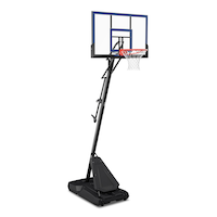 Panneau, panier et filet de basketball portatif réglable en acrylique Spalding Hercules, 50 po Front_Three_Fourths_Angled_Right