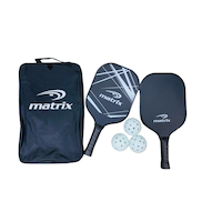 Matrix Recreational Official Size Pickleball Paddle/Racket & Ball Set, 5-pc
