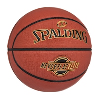 Spalding Neverflat Elite Indoor/Outdoor Composite Basketball, Official Size 7 (29.5-in) Front_Three_Fourths_Angled_Right