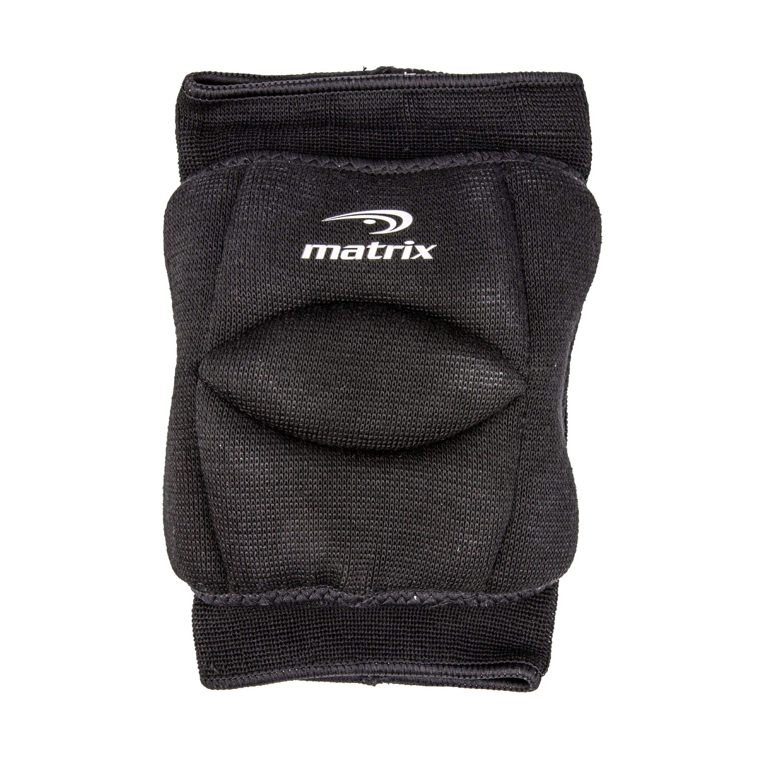 Protège-genoux de volleyball Matrix pour hommes/femmes, unisexe, noir Front_Flat