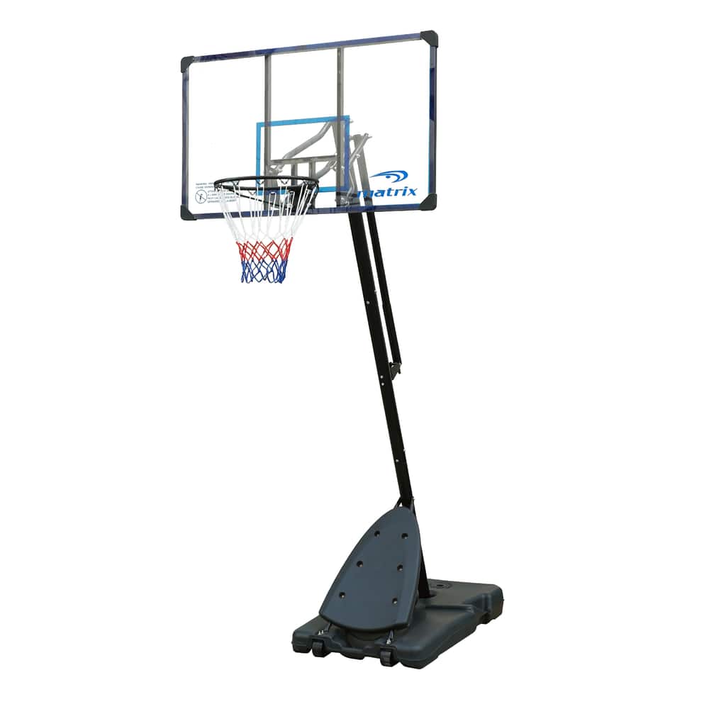 Matrix Portable Adjustable Basketball Backboard, Hoop & Net System w ...