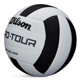 Wilson Pro-Tour Indoor Volleyball, White/Black, Official Size Front_Three_Fourths_Angled_Left