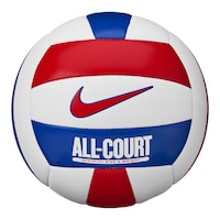 Nike All Court Volleyball, White/University Red/Game Royal, Size 5 Front_Flat