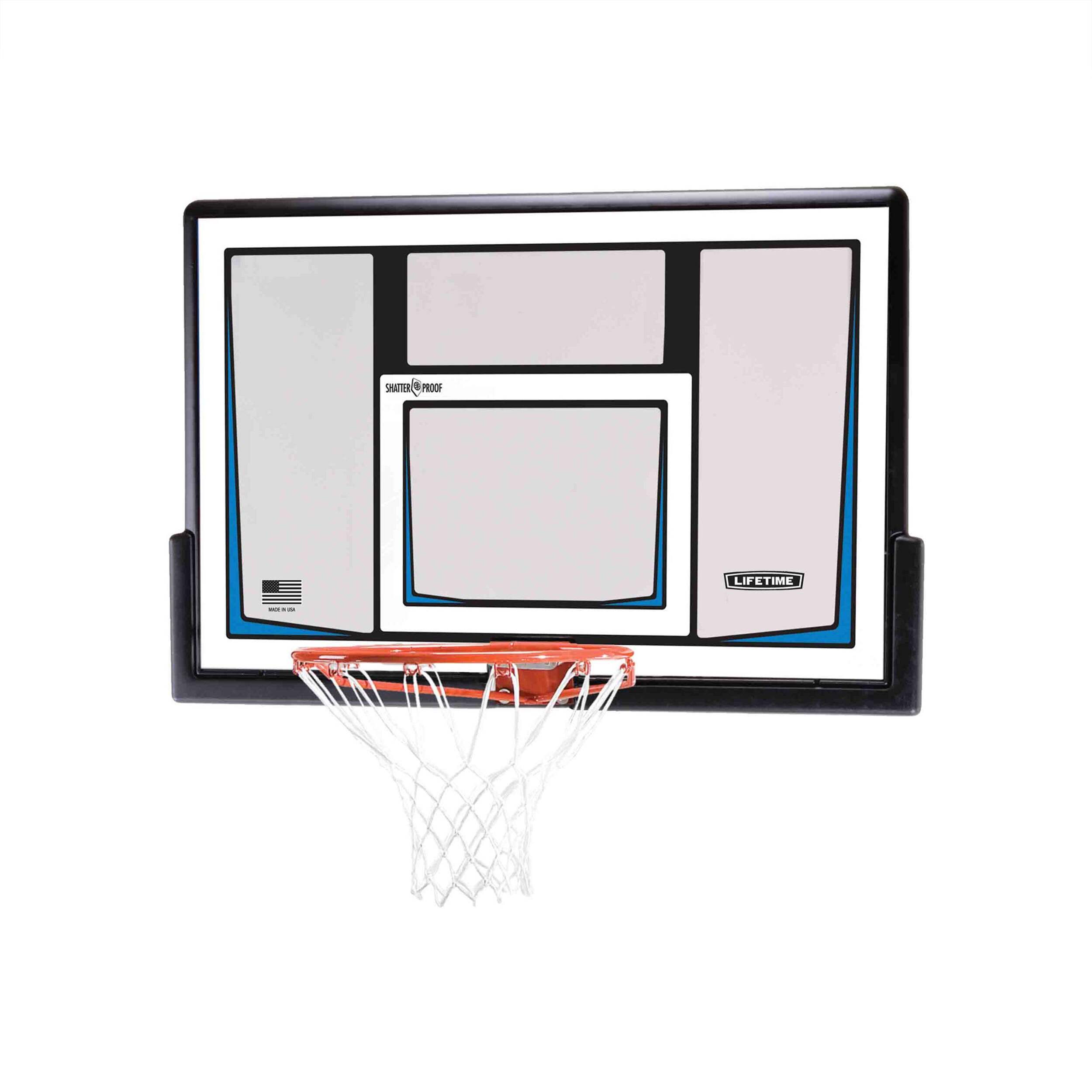 Lifetime Wall/Roof-Mount Outdoor Basketball Backboard & Rim Combo Kit, 50-in Front_Angled_Left