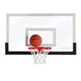 Spalding 180° Arena Slam Jam Pro Over-The-Door Mini Basketball Hoop & Net with Ball Front_Flat