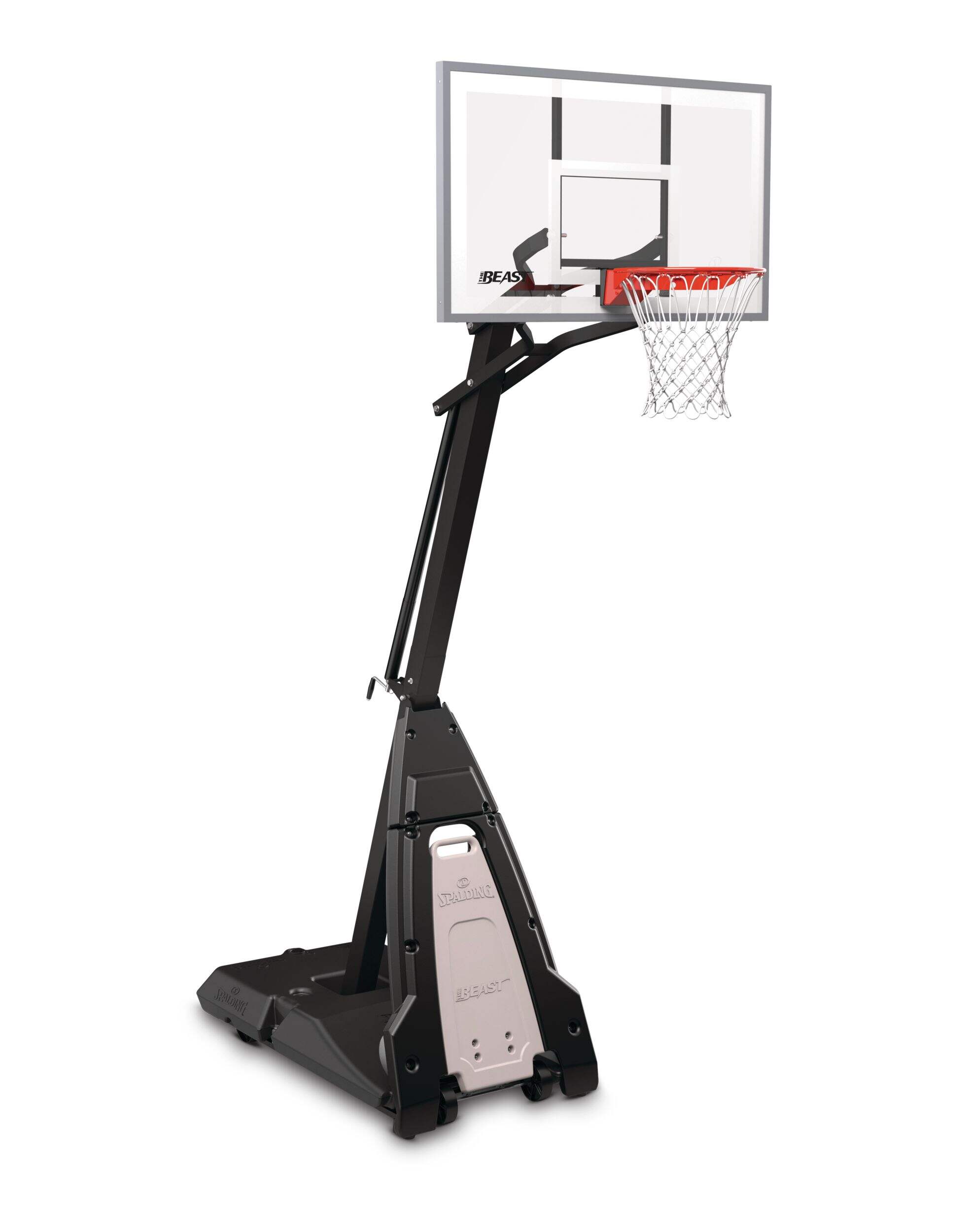 Système de basketball portatif Spalding Glass Beast, 54 po Front_Three_Fourths_Angled_Right