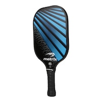 Matrix Graphite Carbon Fibre High-Strength Pickleball Paddle/Racket, USAPA Approved, Black Front_Three_Fourths_Angled_Left