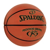 Spalding Rookie Gear Rubber Basketball, Brown, Size 5 Front_Three_Fourths_Angled_Right