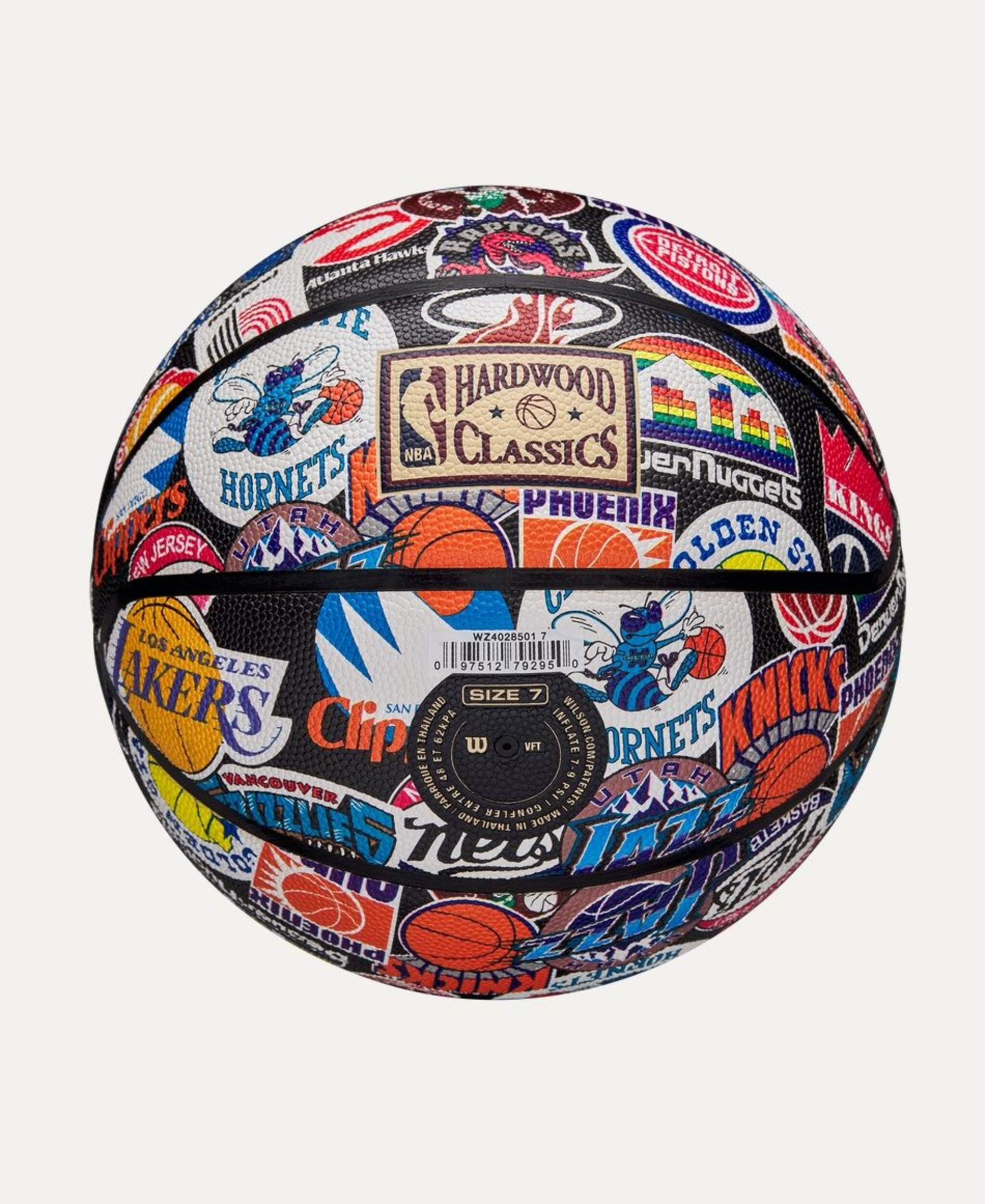 Wilson NBA All Team Retro Classic Composite Leather Basketball, Official Size Front_Flat