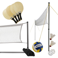Lifetime 3-Sport Adjustable Pickleball, Volleyball, Badminton Game Set Composite_or_Mixed