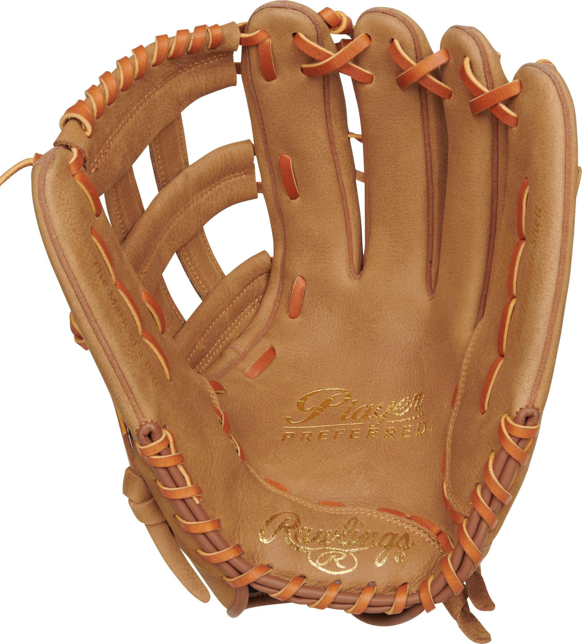 Gants de voltigeur de baseball Rawlings Heritage Player Preferred, intérieur/extérieur, 13 po Front_Flat