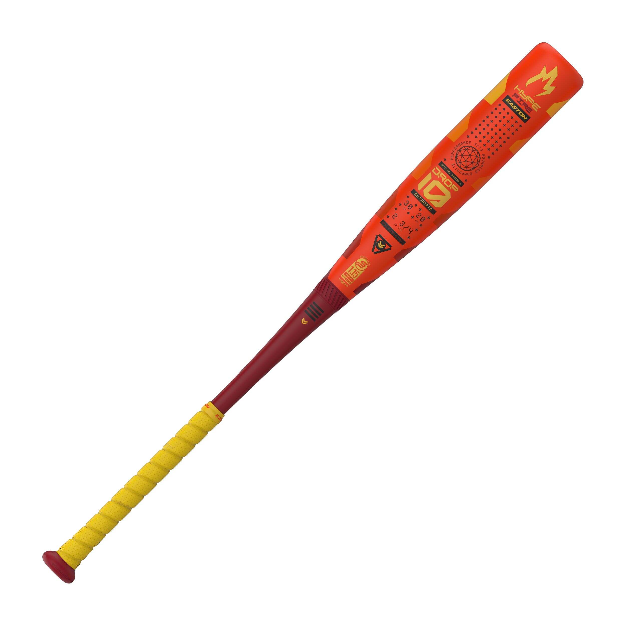 2025 Easton Hype Fire USSSA 2-3/4, -10 Drop, Composite Baseball Bat, 28-inch Front_Angled_Right