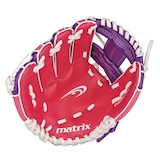 Matrix Youth Baseball Fielding Glove, Pink/Purple, 9", Left-Hand Throw Front_Flat