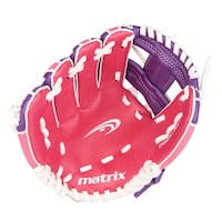 Matrix Youth Baseball Fielding Glove, Pink/Purple, 9", Left-Hand Throw Front_Flat