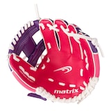 Matrix Youth Baseball Fielding Glove, Pink/Purple, 8.5-inch, Right-Hand Throw Front_Angled_Left