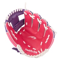 Matrix Youth Baseball Fielding Glove, Pink/Purple, 9-inch, Right-Hand Throw Front_Flat