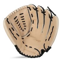Matrix Baseball Fielding Glove, Black/Camel, 12-inch, Right-Hand Throw