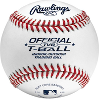 Rawlings Softie T-Ball Training Baseballs, 9-in, 6-pk Front_Flat
