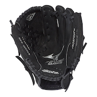 Mizuno Prospect Series PowerClose™ Baseball Fielding Glove, 10-inch, BKRD, Right-Hand Throw Front_Flat