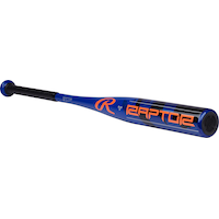 Rawlings Raptor Youth Baseball Bat, Alloy, Blue, -10 Drop, 30-in Front_Angled_Left