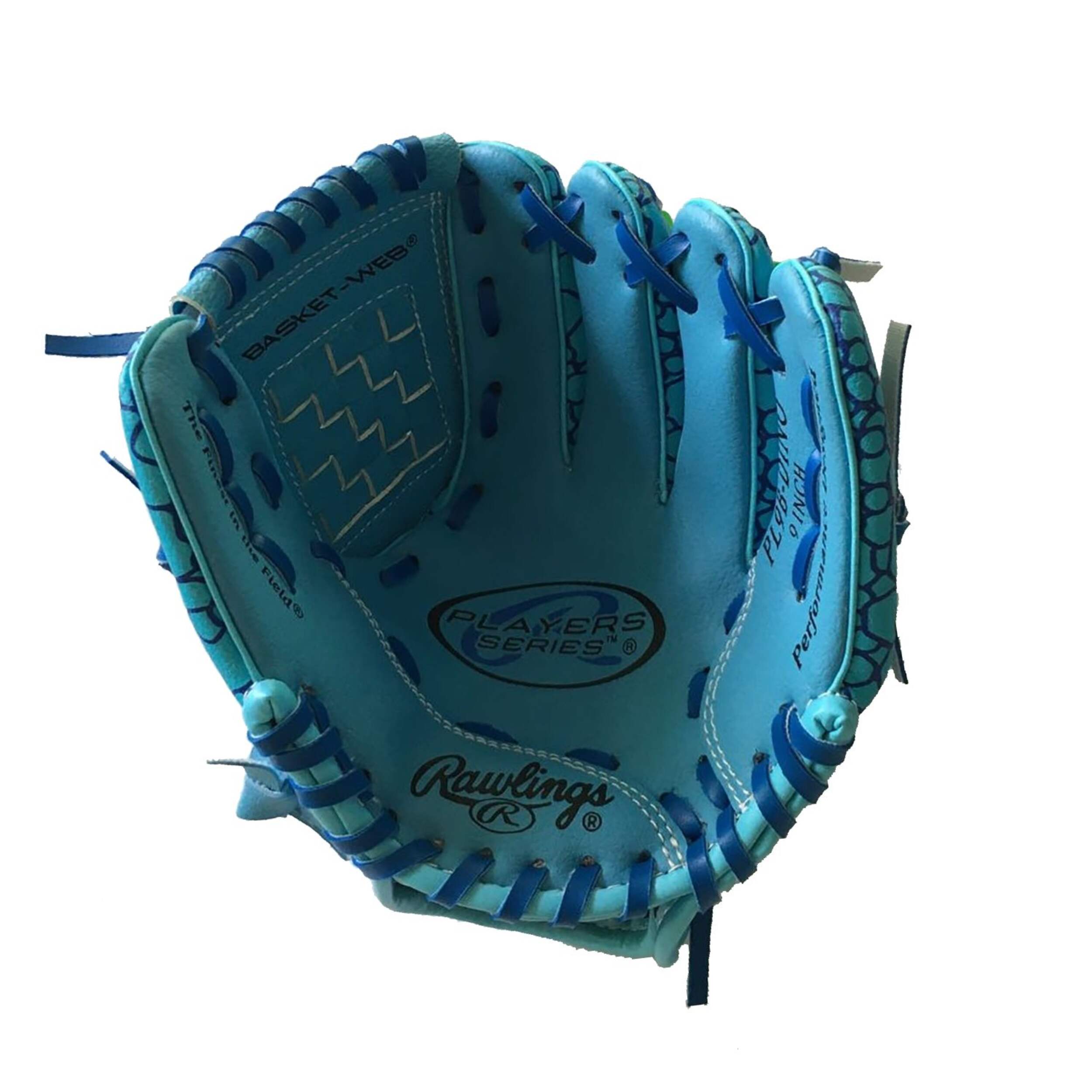 Rawlings Players Series Dino Baseball Fielding Glove, Kids (5-13), 9-inch, Right-Hand Throw Front_Flat