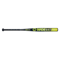 Worth Powercell Slow Pitch Softball Bat, Black/Yellow, 34-in