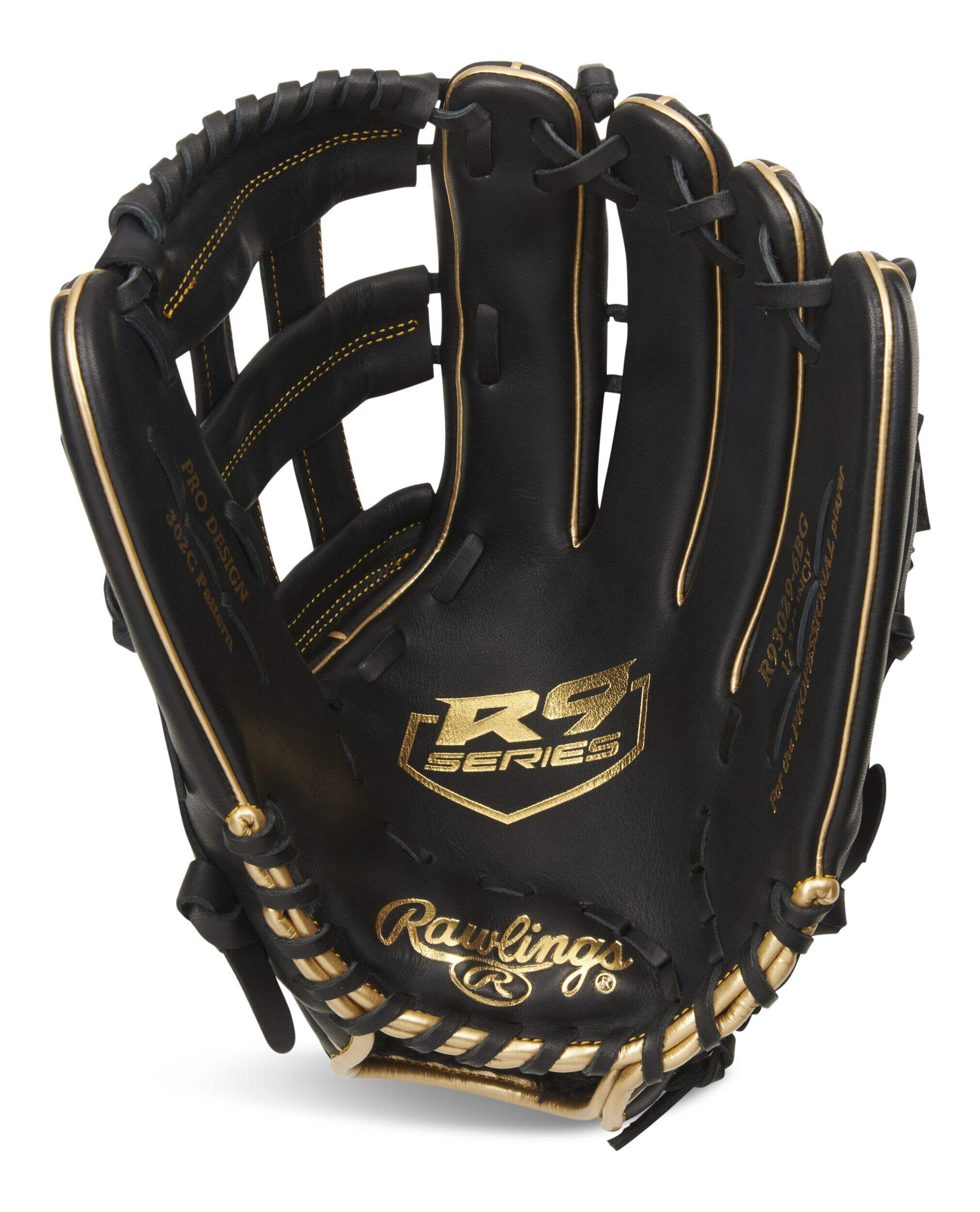 Rawlings R9 H-Web Baseball Fielding Glove, 12.75-inch, Right-Hand Throw Front_Flat