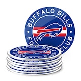 Buffalo Bills Plastic Coaster Set For NFL Football Fans/Collectors, 8-pk Composite_or_Mixed