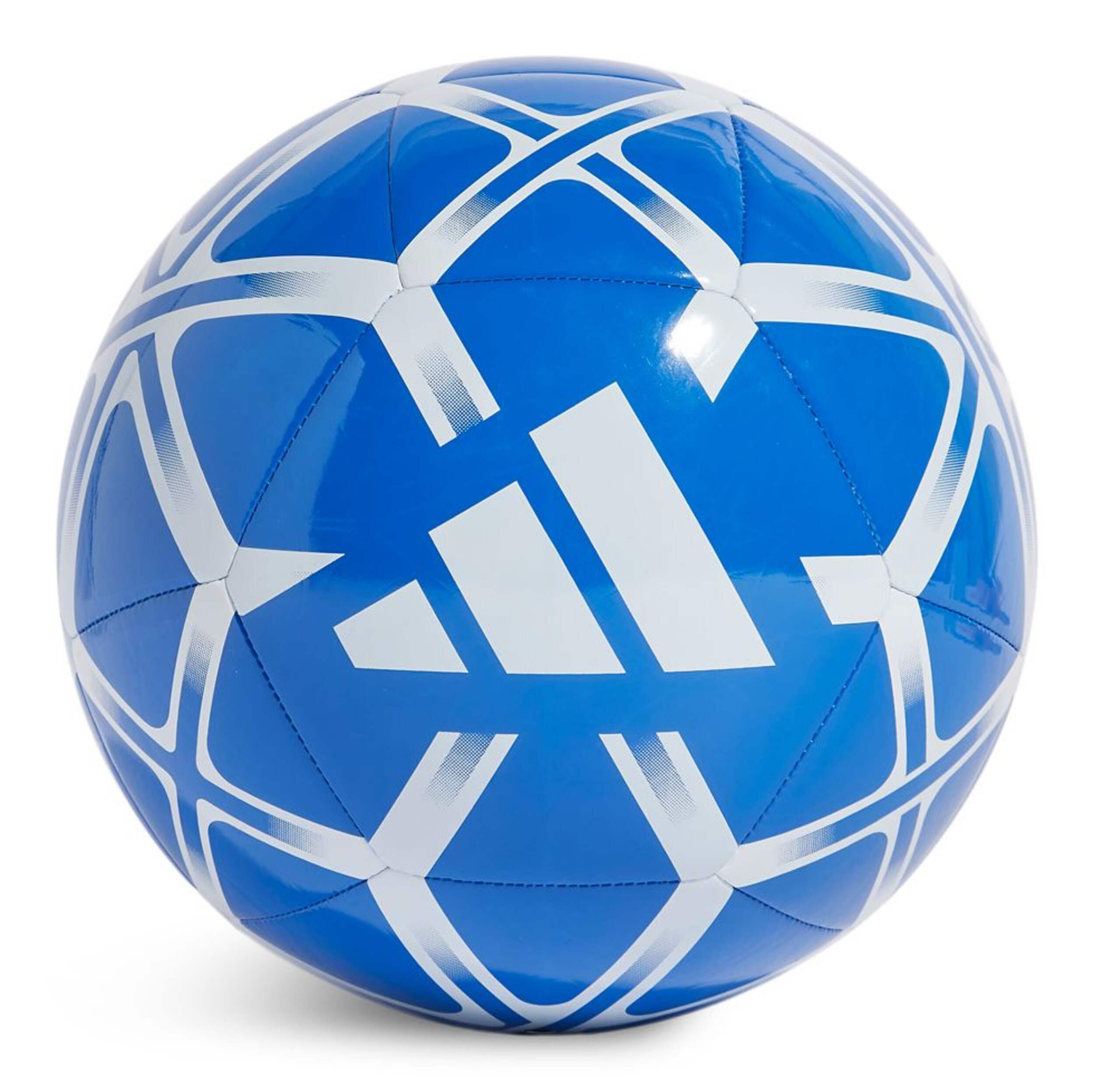 Adidas Starlancer Club Soccer Ball, Blue, Size 5 Front_Flat