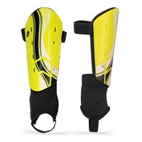 Lotto Shin Guard with Fleece Lining, Youth, Yellow