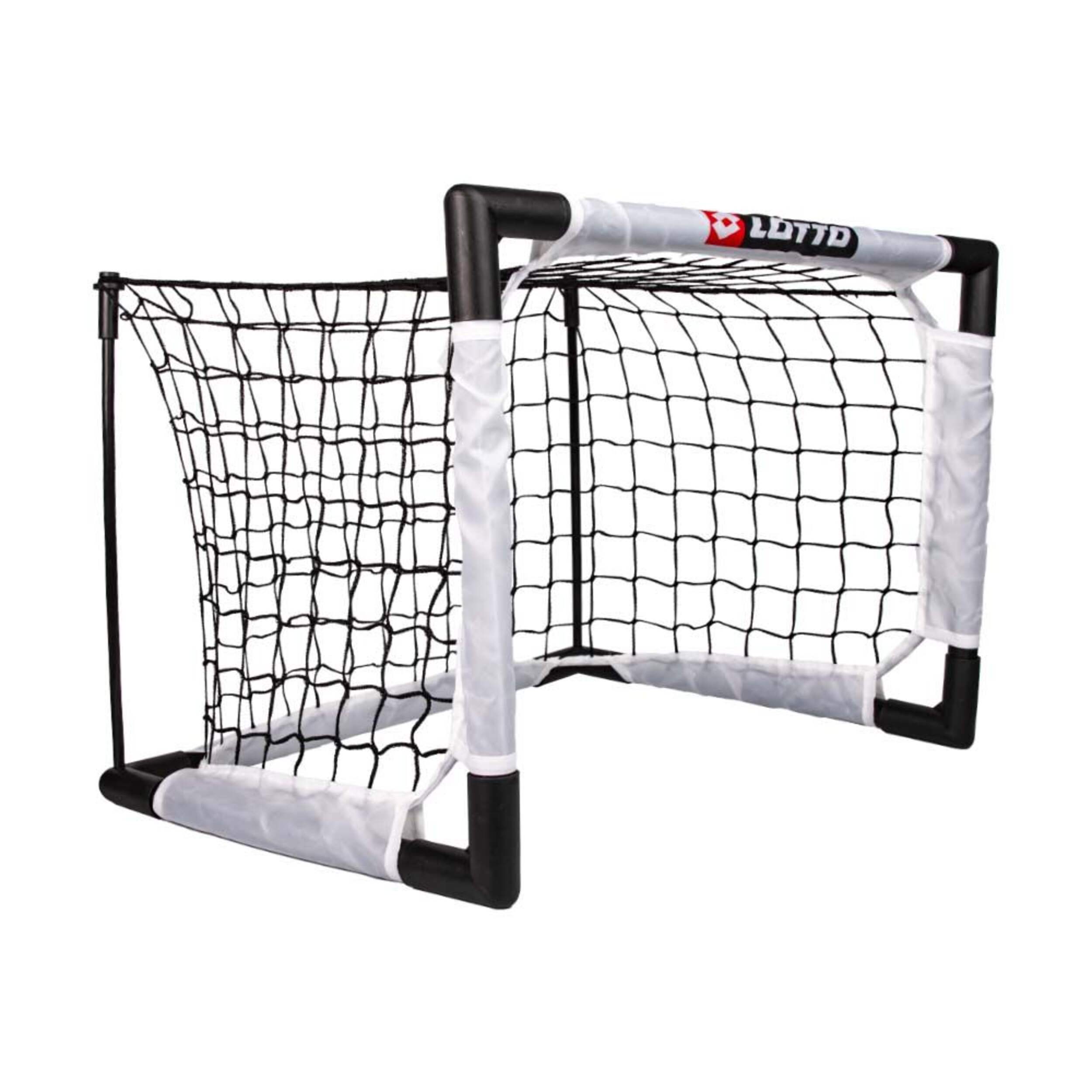 Lotto Pro Soccer Mini Goal Net with Soft Foam Soccer Ball Front_Three_Fourths_Angled_Right