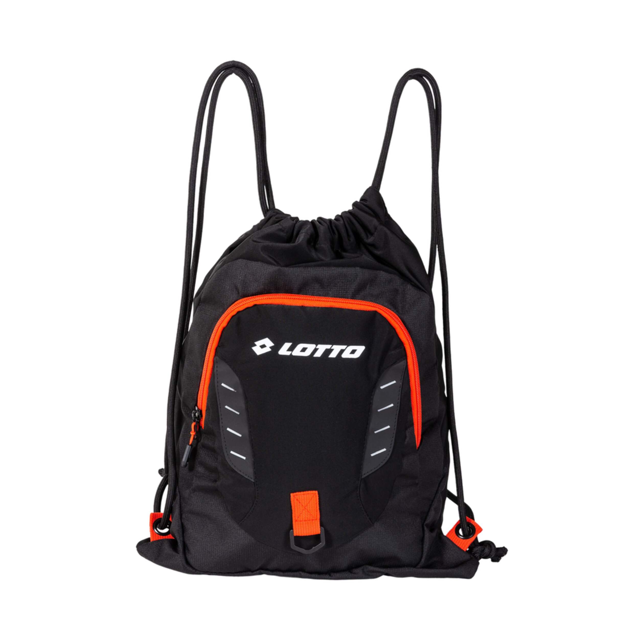 Lotto Lycra Ripstop Polyester Bag for Youth/Adults, Polyester, Black Front_Flat