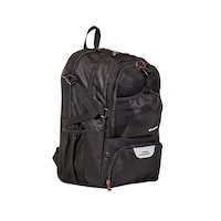 Lotto Premium Soccer Backpack for Youth/Adults, Polyester, Black Front_Three_Fourths_Angled_Right