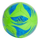 Adidas MLS Club Soccer Ball, Green/Glory Blue/Solar Blue, Size 5 Front_Flat