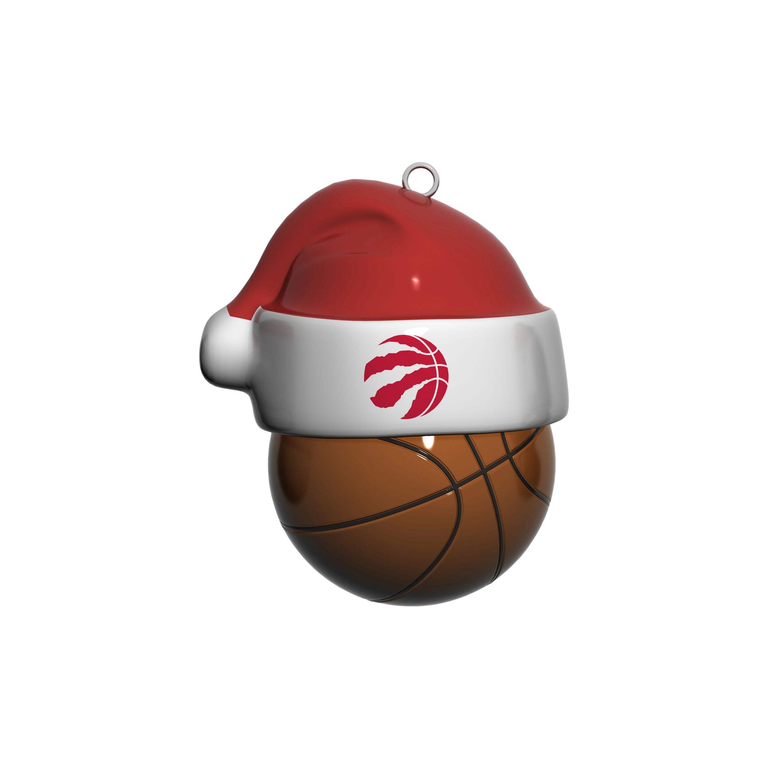 NBA Toronto Officially Licensed Raptors Ball with Red Silk Cap Front_Flat