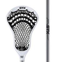STX Stallion 50 Junior Kids' Lacrosse Stick with Alloy Handle, White