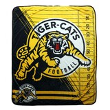 Jeté en peluche, logo des Tiger Cats de Hamilton de la LCF, rouge, 50 x 60 po Front_Flat
