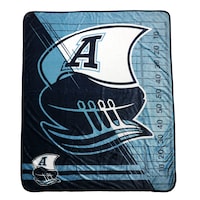 CFL Toronto Argonauts Team Logo Plush Throw Blanket, Blue, 50-in x 60-in