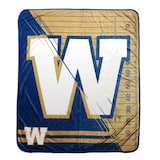CFL Winnipeg Blue Bombers Team Logo Plush Throw Blanket, Blue, 50-in x 60-in Front_Flat