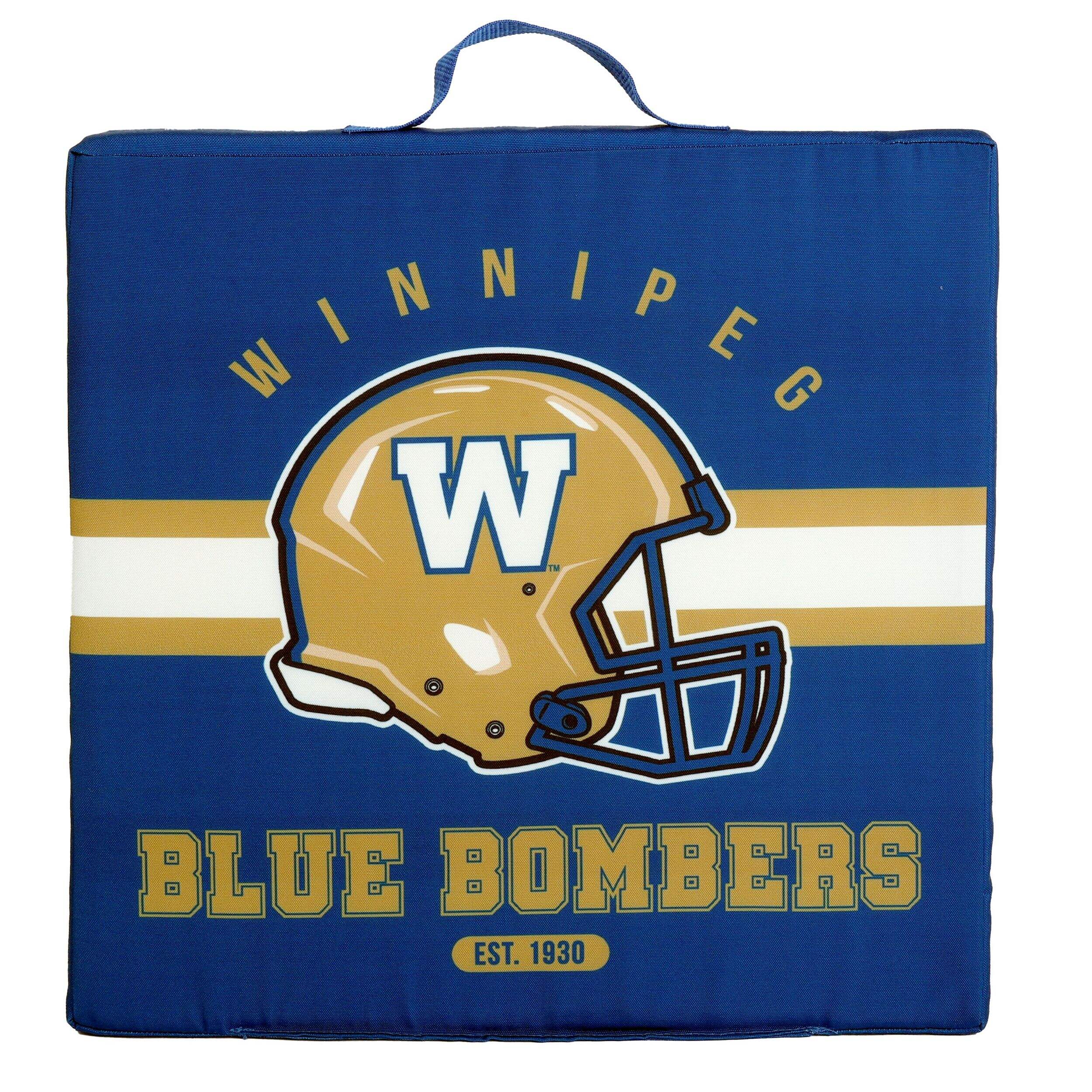CFL Winnipeg Blue Bombers Stadium Cushion, Blue, 16-in Front_Flat