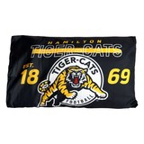 Taies d'oreiller réversibles Tiger Cats de Hamilton de la LCF, noir, paq. 2 Front_Flat