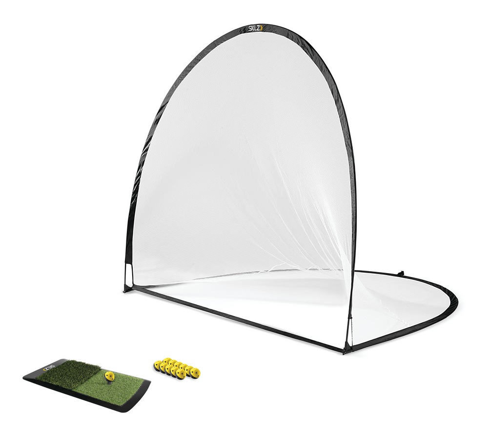 SKLZ Home Golf Driving Range Kit with Net, Golf Balls, Launch Pad, and