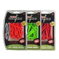 Pride Performance Plastic Golf Tee, 3-1/4-in, 30-pk, Citrus Matte Assorted Colours