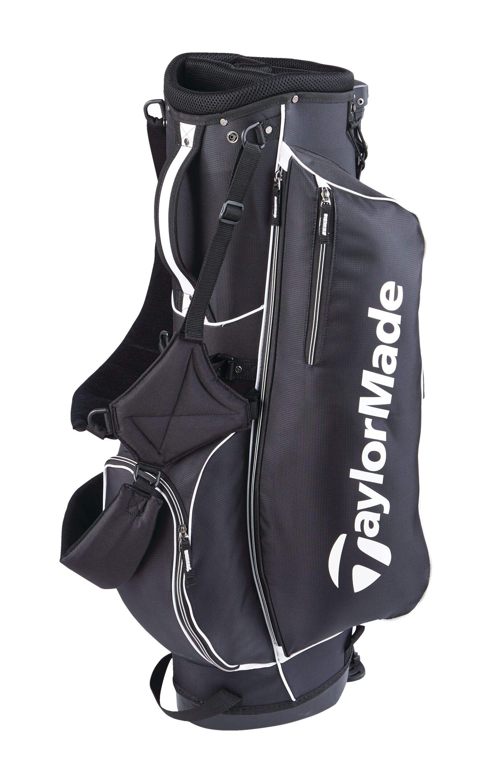 TaylorMade 5.0 Stand Bag, Black Front_Angled_Left