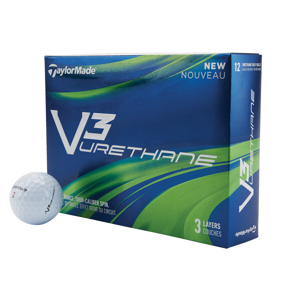 TaylorMade V3 Urethane Golf Balls, White, 12pk Canadian Tire