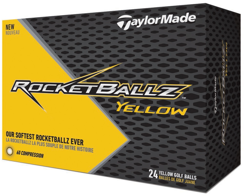 TaylorMade Rocketballz Soft Golf Balls, 24pk, Yellow Canadian Tire