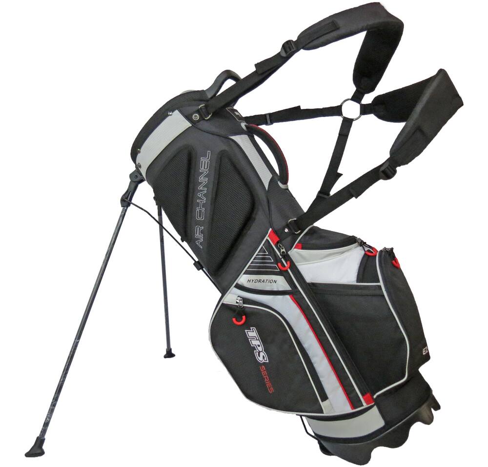 PowerBilt 14-Way Top Golf Stand Bag, Red/Charcoal/Black